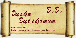 Duško Dulikrava vizit kartica